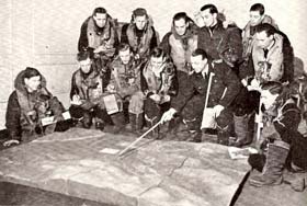 Briefing for a bombing raid